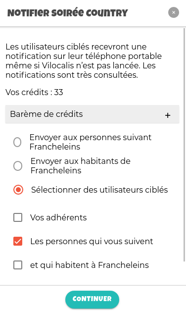 Notifier un événement