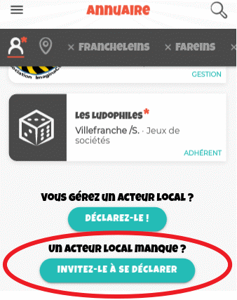 Inviter depuis l'annuaire