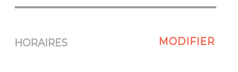 Fiche Acteur - Modifier Horaires