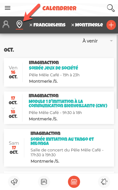 Calendrier communes suivies Exemple de calendrier des communes suivies
