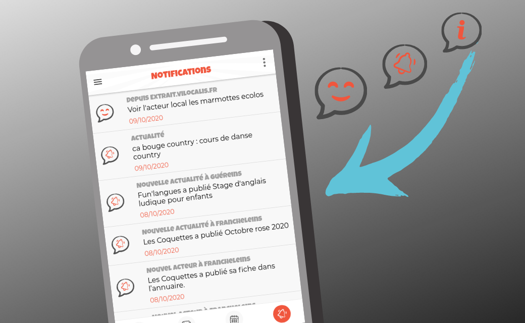 Illustration des notifications