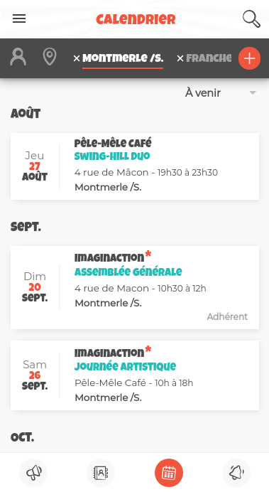 Calendrier Montmerle Exemple de calendrier
