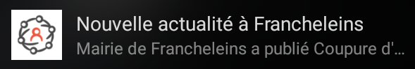 Exemple de notification sur le téléphone