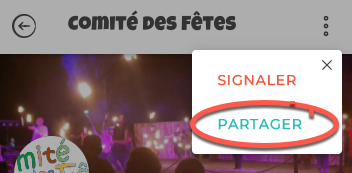 Partager un acteur local depuis le menu Montre comment partager un acteur local depuis le menu