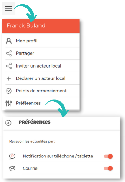 Modifier préférences Montre comment modifier vos préférences