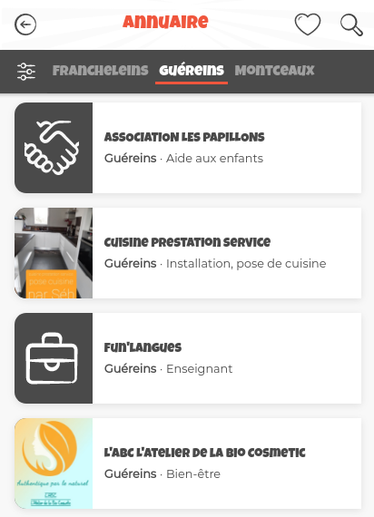 Annuaire Acteurs locaux à Guéreins