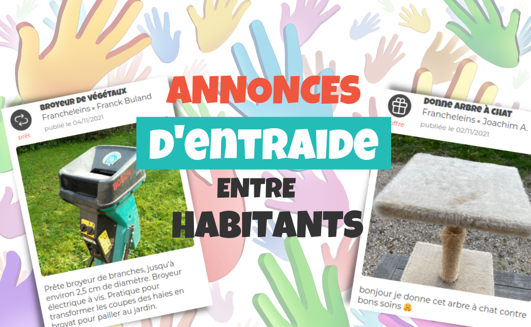 Illustre l'entrade entre habitants avec 2 exemples d'annonce