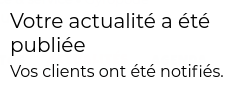 Illustration message de publication d'actualité et notification