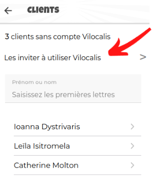 Montre comment Les inviter à utiliser Vilocalis