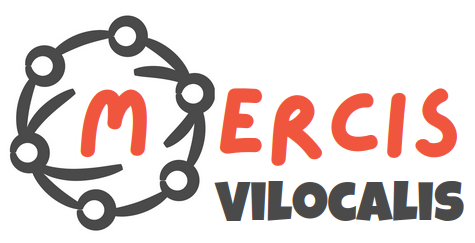 Lettre M dans le logo Vilocalis, pour former Mercis