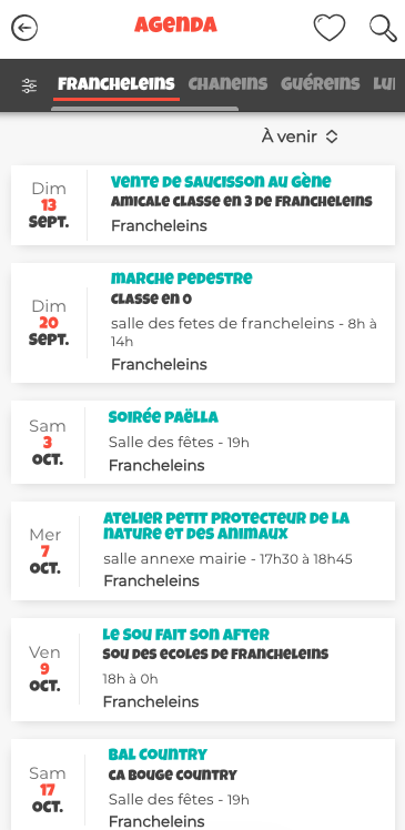 Agenda Vilocalis des événements à Francheleins